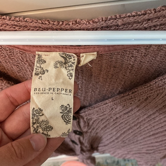 Pink/Rose Coloured Button Up Cardigan - Picture 2 of 3